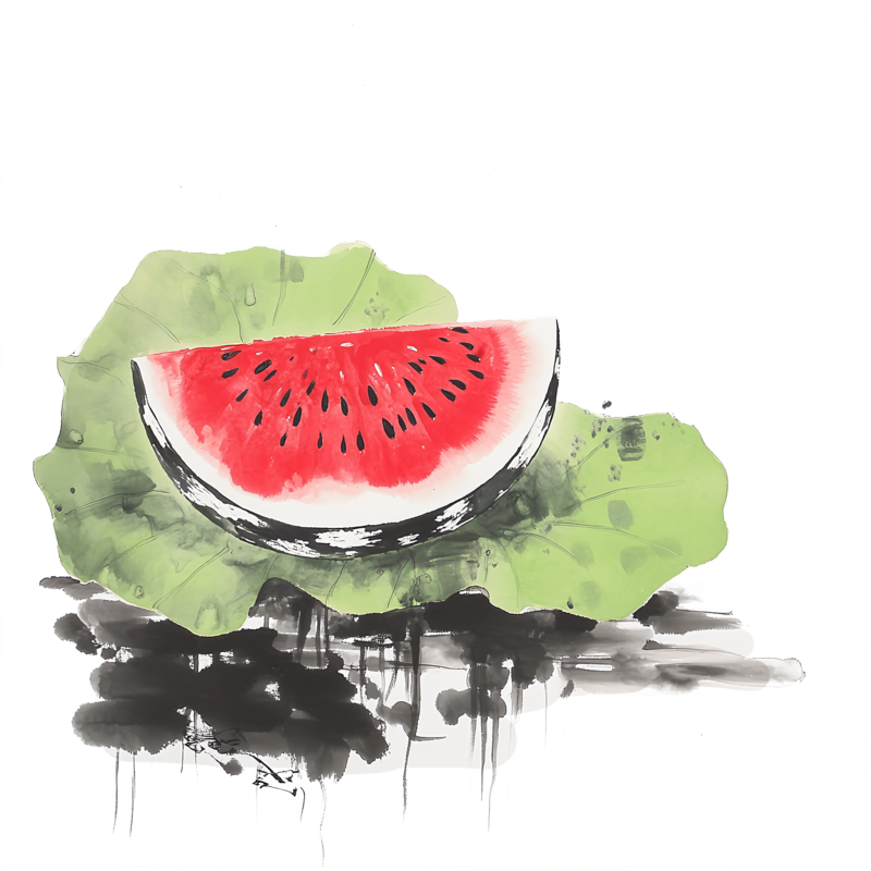 aleckchen_Chinese_painting_sunshine_a_big_watermelon_on_a_lotus_e26001f4-df6e-41eb-bda8-6f76b54f4114_upscayl_4x_remacri